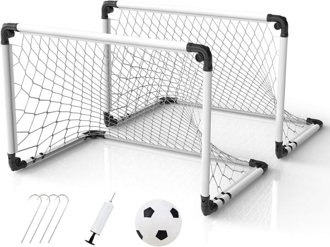 DailySupplies® Voetbaldoeltjes Set van 2 - Voetbal Spullen Kinderen - Wit