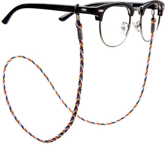 Fako Bijoux® - Brillenkoord - Gevlochten - 4.5mm - 70cm - Retro