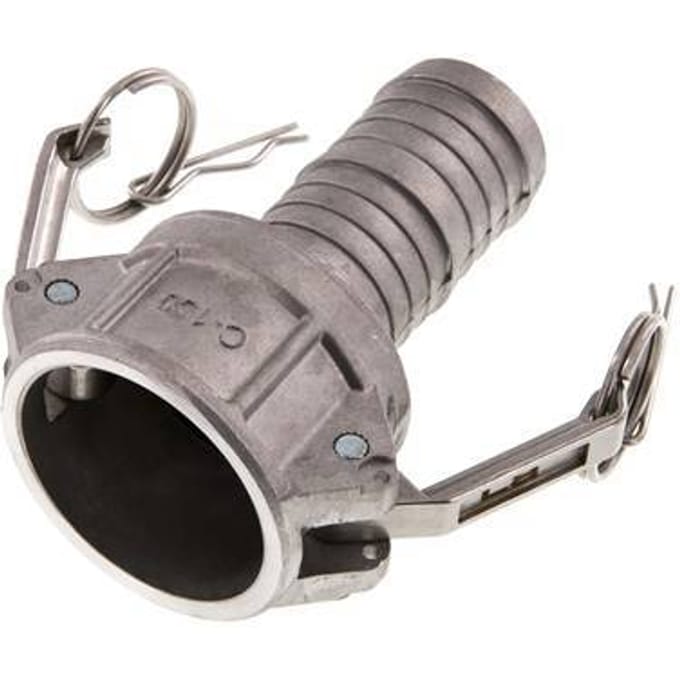 Camlock DN 40 (1 1/2'') Koppeling Aluminium met slangpilaar (38 mm) Type C MIL-C-27487