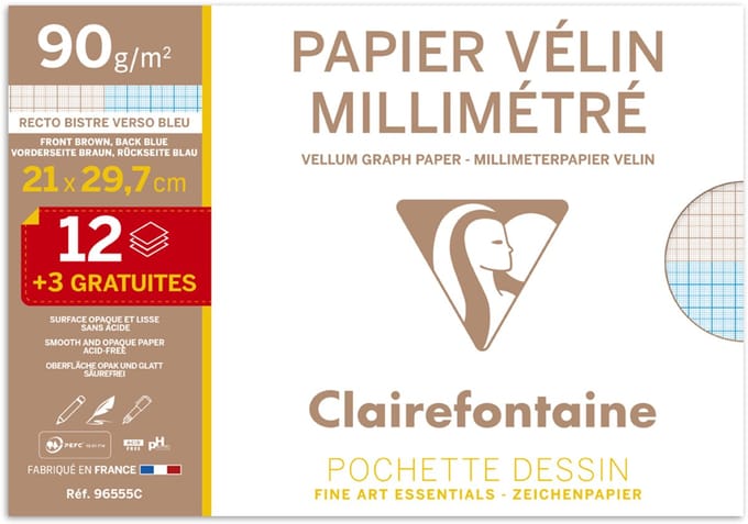 Clairefontaine millimeterpapier A4 - Voordeelpak