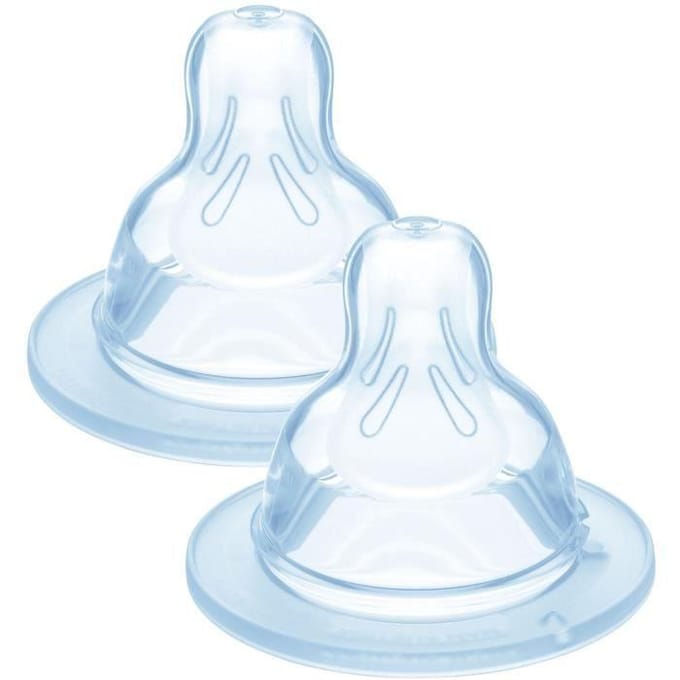 MAM Tétine Silicone +0m Débit 1 Lent 2 unités