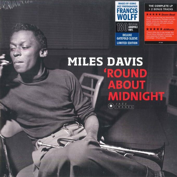 LP Plaat MILES DAVIS - 'Round About Midnight 37149 Jazz Images 2020 Europa Jazz gray
