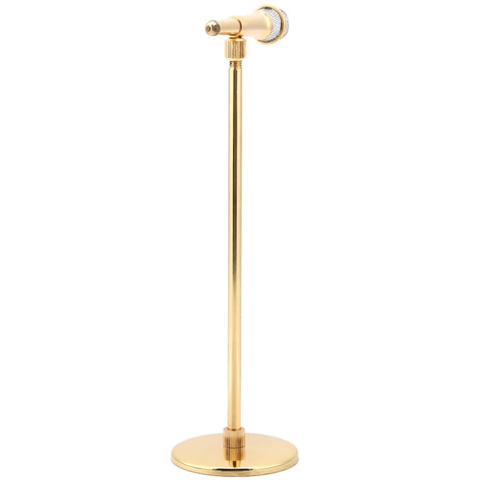 Koper Verguld Microfoon Model Microfoon Ambachten Ornamenten Muziekinstrument Model beige