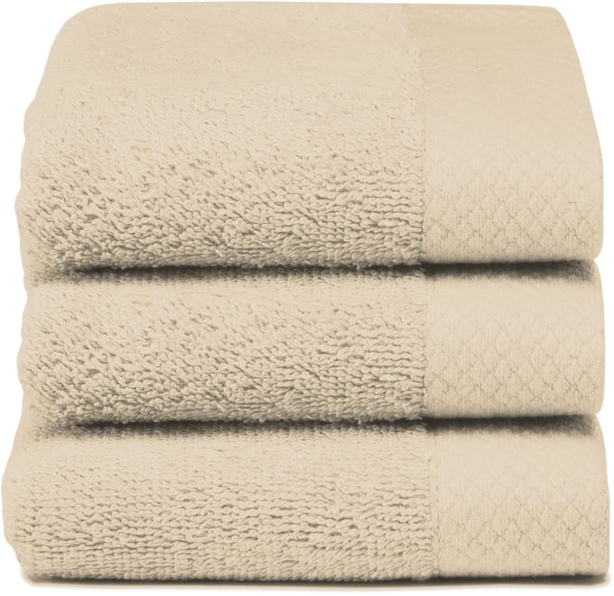 Seahorse pure gastendoek 30 x 50 cm light sand (per 3 stuks)