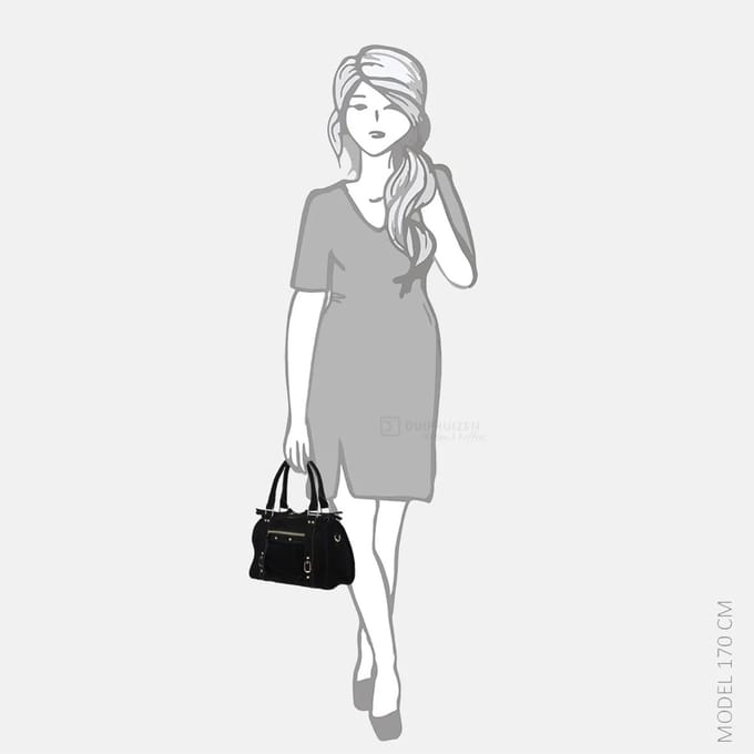 Flora & Co Suedine handtas noir