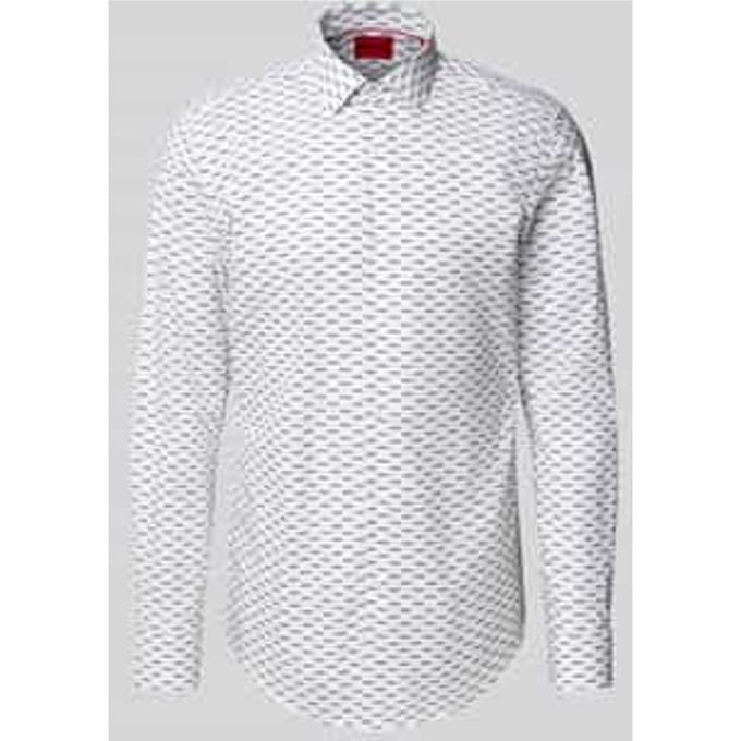 Slim fit zakelijk overhemd met kentkraag
