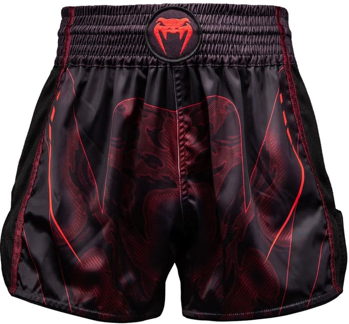 Venum Spectre Muay Thai Shorts Zwart/Rood – Premium Kickboks Shorts - L