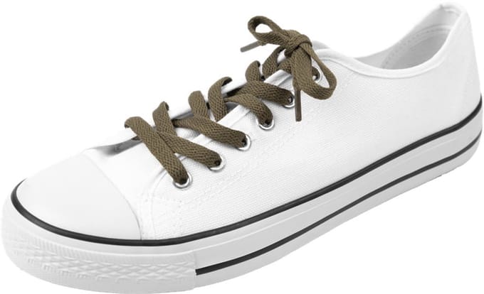 Platte schoenveters | Sneaker veters | Kleur: Leger groen | Lengte: 100cm | Breedte: 8mm