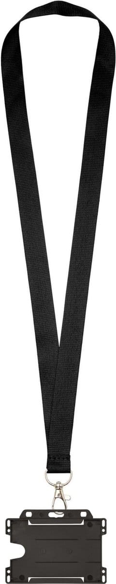 3BMT Keycord met Badgehouder - Pashouder met Lanyard - Zwart