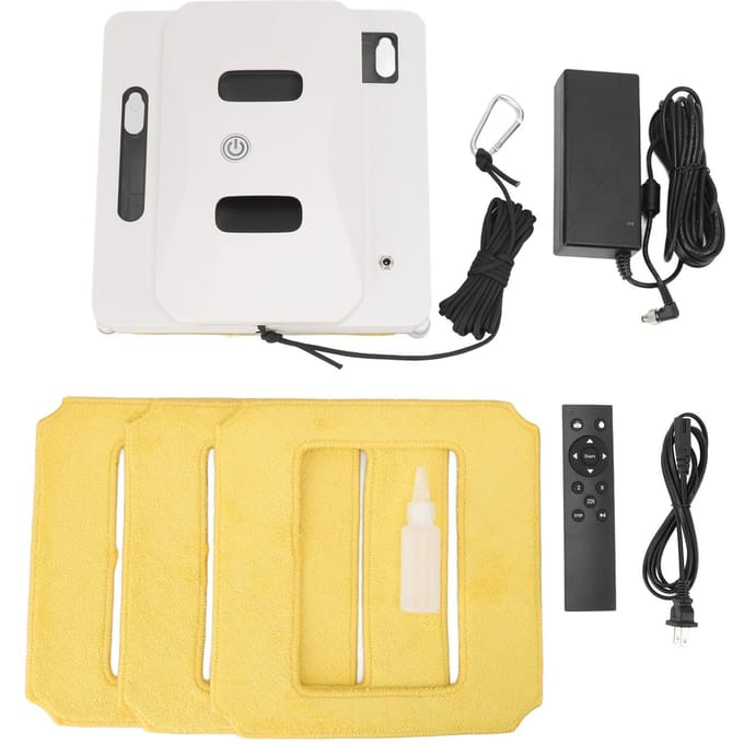 Robot Lave-Vitre Intelligent à Pulvérisation d'Eau Entièrement Automatique Télécommande Lave-Vitre pour Maison yellow