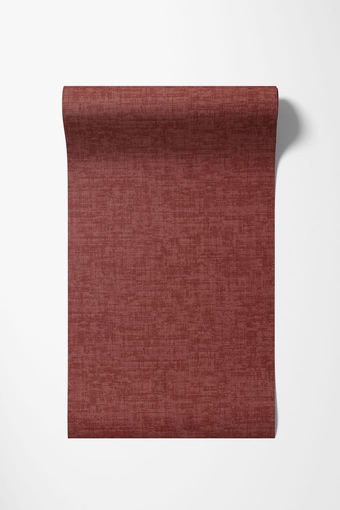 Dutch Wallcoverings - Vliesbehang - Linen & Textures - uni rood - VT10023
