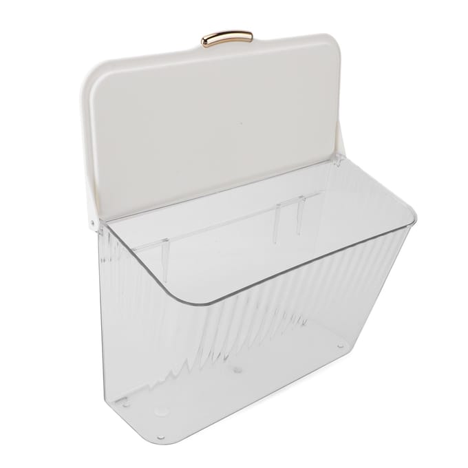 4L Wandgemonteerde Wasmand Stofdicht Multifunctioneel Wandhangend Mand voor Vuile Kleding met Deksel