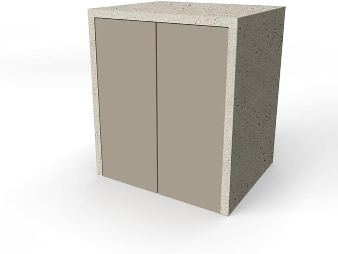 Wasmachinekast met 2 deuren voor wasmachine of droger, ruimtebesparend