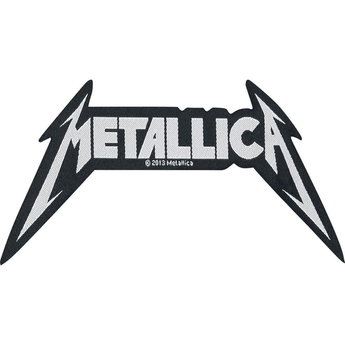 Metallica Patch - Shaped Logo - voor Geen - zwart-wit