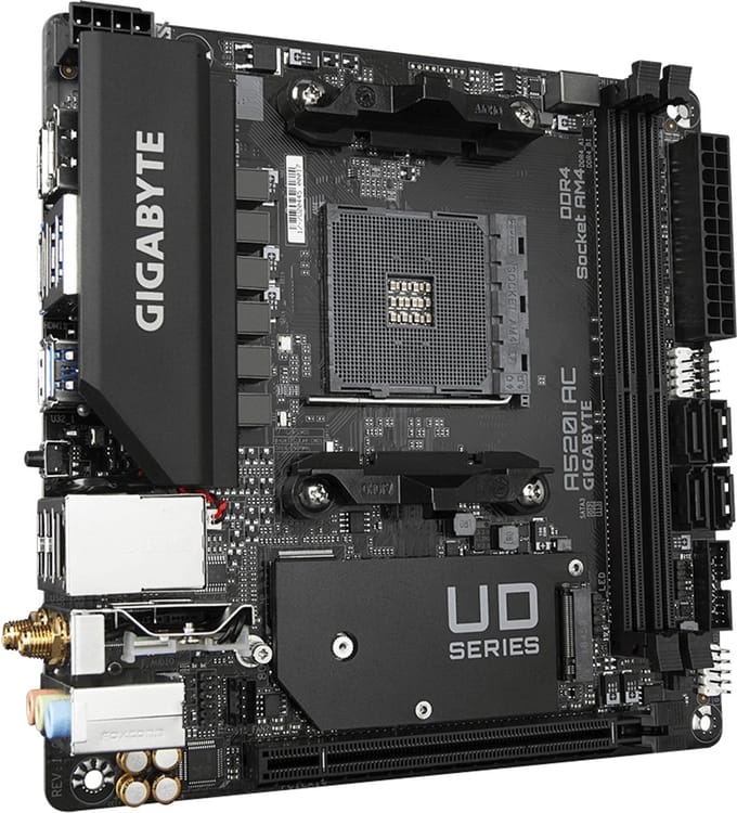 GIGABYTE A520I AC Moederbord - AMD A520 - AMD AM4 - DDR4 RAM - Mini-ITX