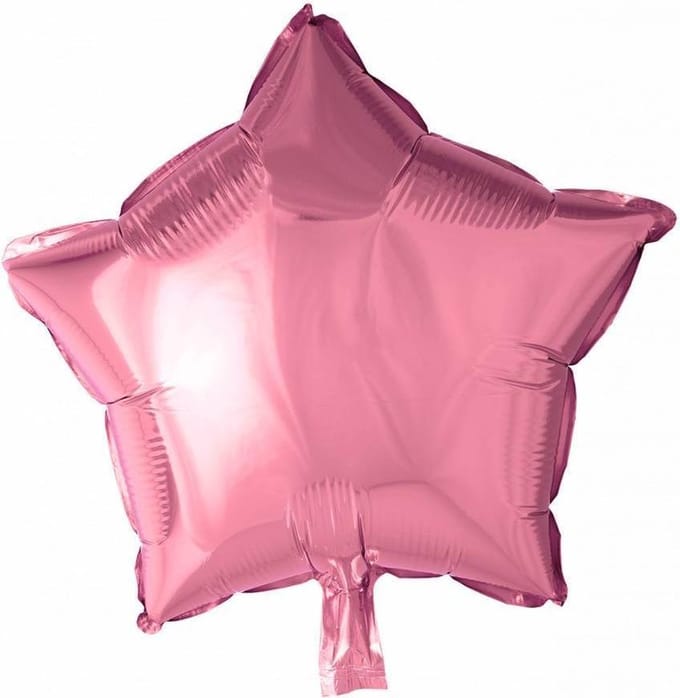Folie ballon ster Lichtroze 46 cm