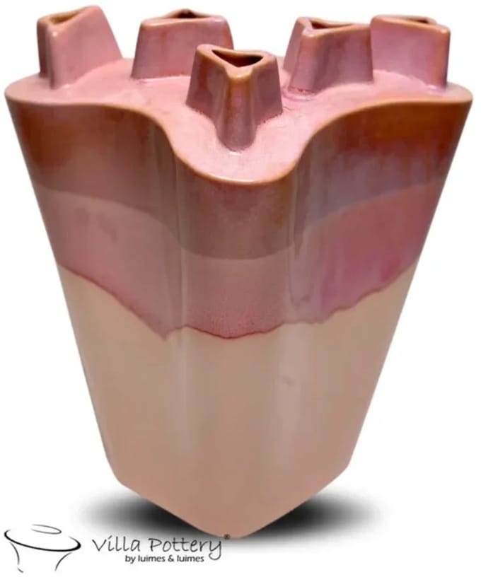 Reactief Roze vaas Chimney D30 x B21 x H33