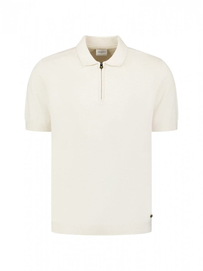 No Excess Pullover short sleeve polo zip mela kit melange