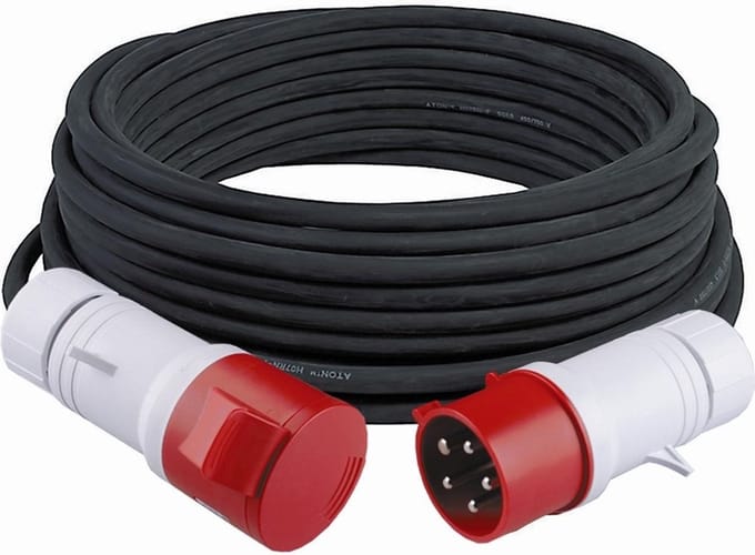 Connectra Verlengleiding CEE 400V 16A 4P 4 G 2.5 mm² 25m - 40.820