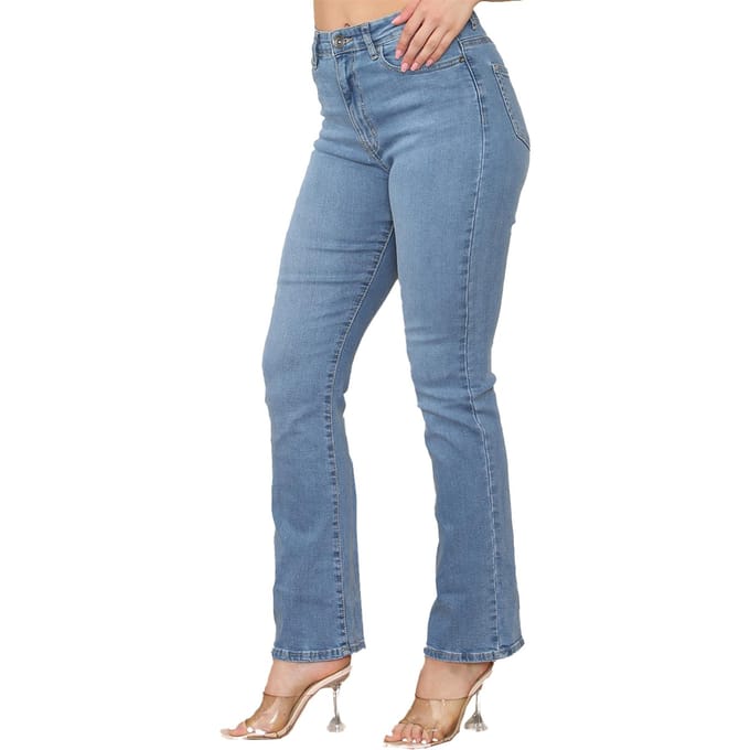 Enzo | Bootcut Jeans voor dames - Lichtblauw