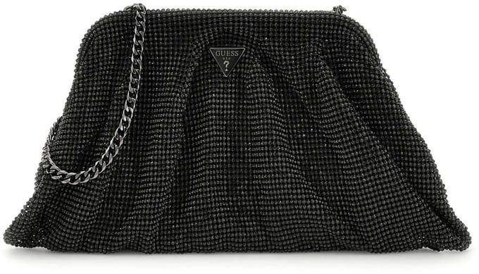 GUESS koppeling schoudertas Zalina Frame Clutch Black zwart