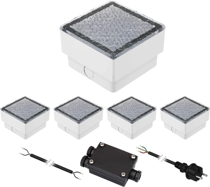 LED Stoeptegels - Grondlampen Buiten - Terras Verlichting - Beloopbaar tot 500kg - 10x10cm - Warm Wit