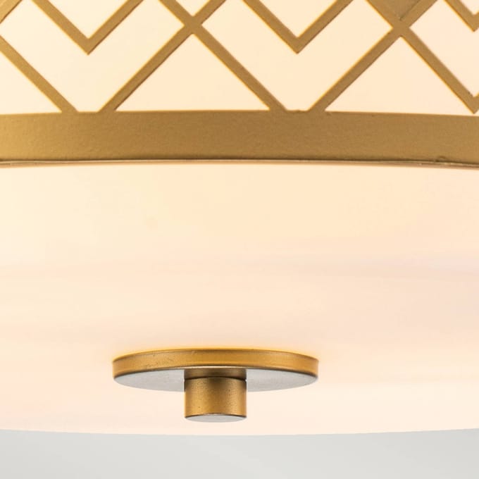 Elstead Lighting LED Plafondlamp Ziggy | 2X E27 Max 60W | Dimbaar | Lacquered Gold