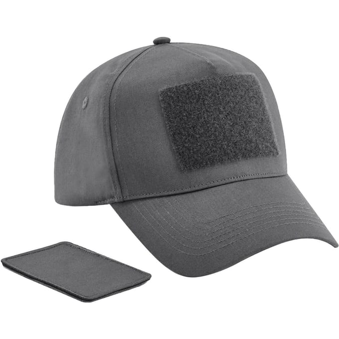 Beechfield Unisex Volwassen Verwijderbare Flard Honkbalpet (Grafietgrijs)