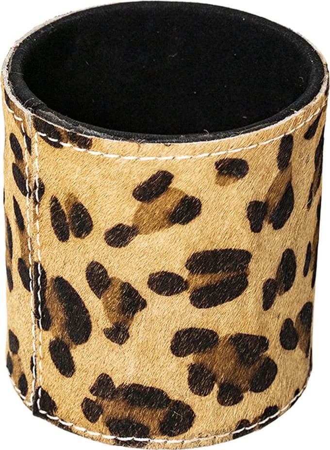 *pennenbak koehuid luipaard 10cm*
