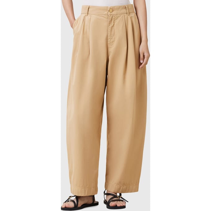 AllSaints Becca Trouser Camel Brown Taglia: 2 | Pantaloni Outlet | Donna | Marrone