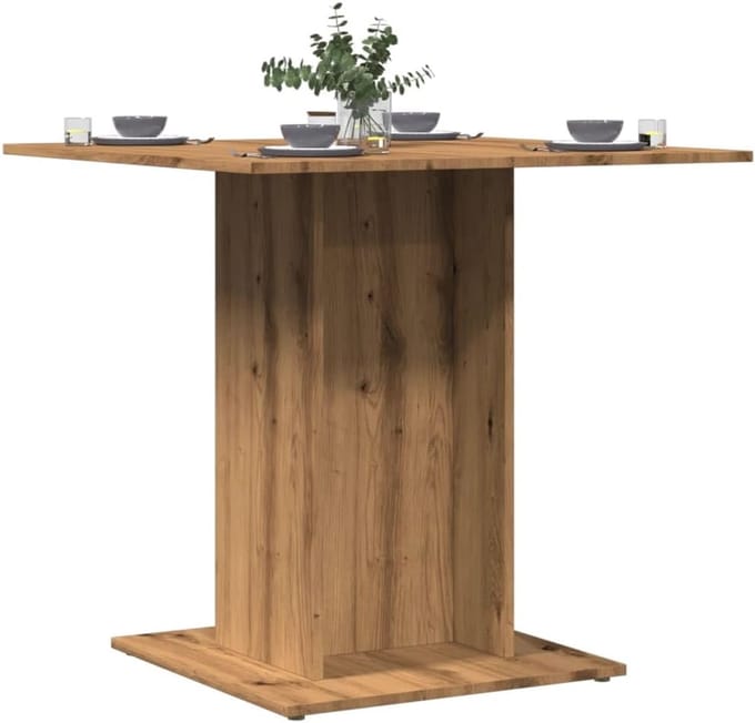 Eettafel Hout - Keukentafel Lounge - Sfeervol Dineren - Glad Oppervlak - 80 x 80 cm - Eiken
