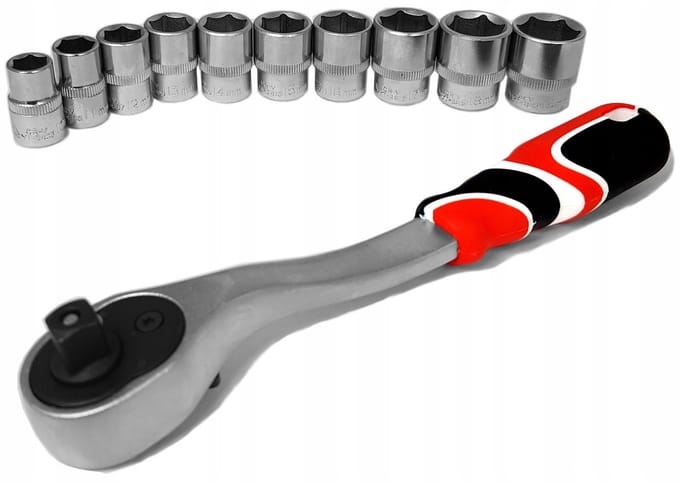 Yato 3/8" Doppenset 10-19mm met Ratel