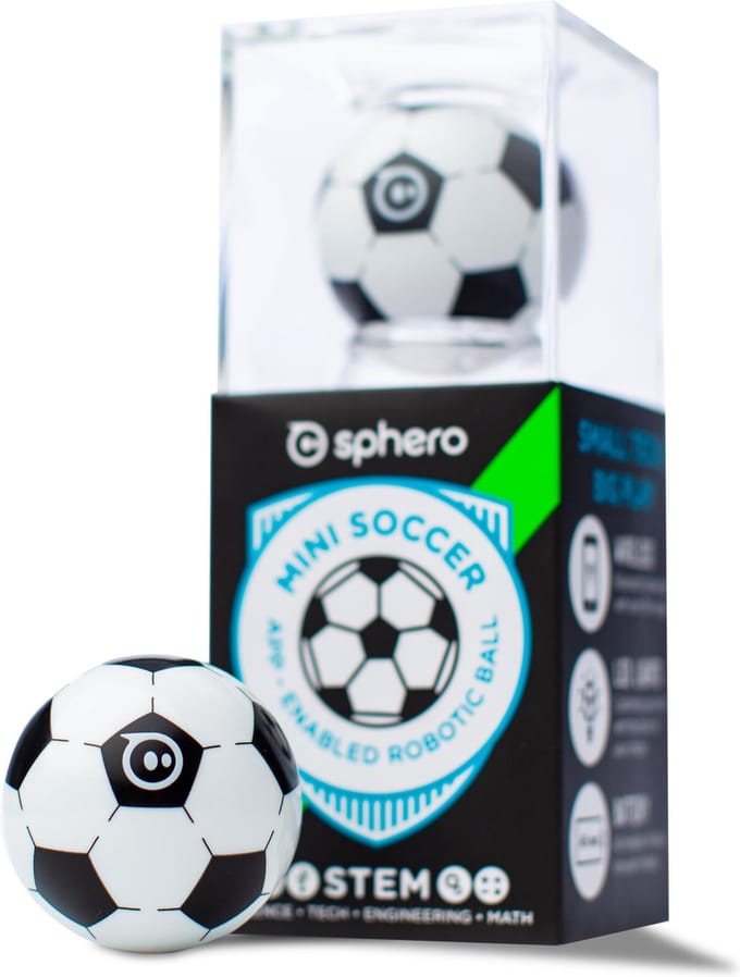 Sphero mini Soccer Robot Bal – App-gestuurde functionaliteit – Inclusief 8 Mini Kegeltjes – Compatibel met iOS, Android, Kindle, Mac, Windows en Chrome - Multi kleur