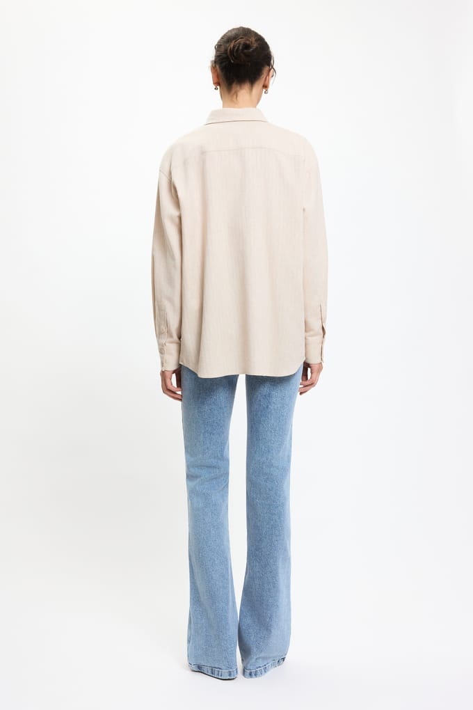 BENU Beige linnen blouse