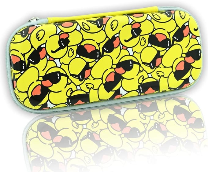 Pencil Case - Pen Bag Pouch - School Office Supplies - Large Capacity - 24 x 10 cm - Duck Print