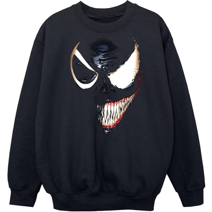 Marvel Jongens Venom Split Face Sweatshirt (Zwart)