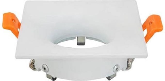 Support spot carré - GUI0/MR16 - Blanc - Aluminium - IP20 - 50W blanc