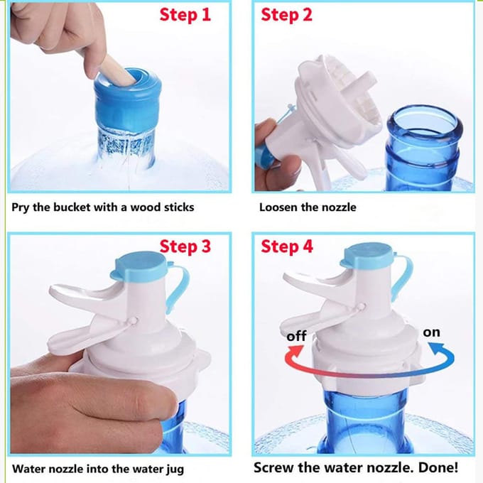 Herbruikbare Plastic Kraan Waterdispenser Tuit Flesdop Perfect Voor Kantoor School Gebruik wit