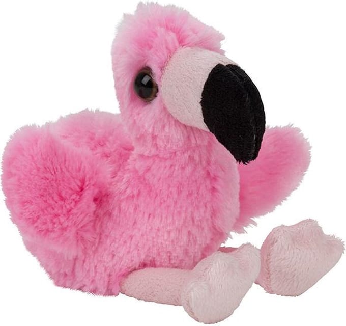 Nature Planet Pluche Flamingos - 13 cm - knuffeldier - tropische vogel