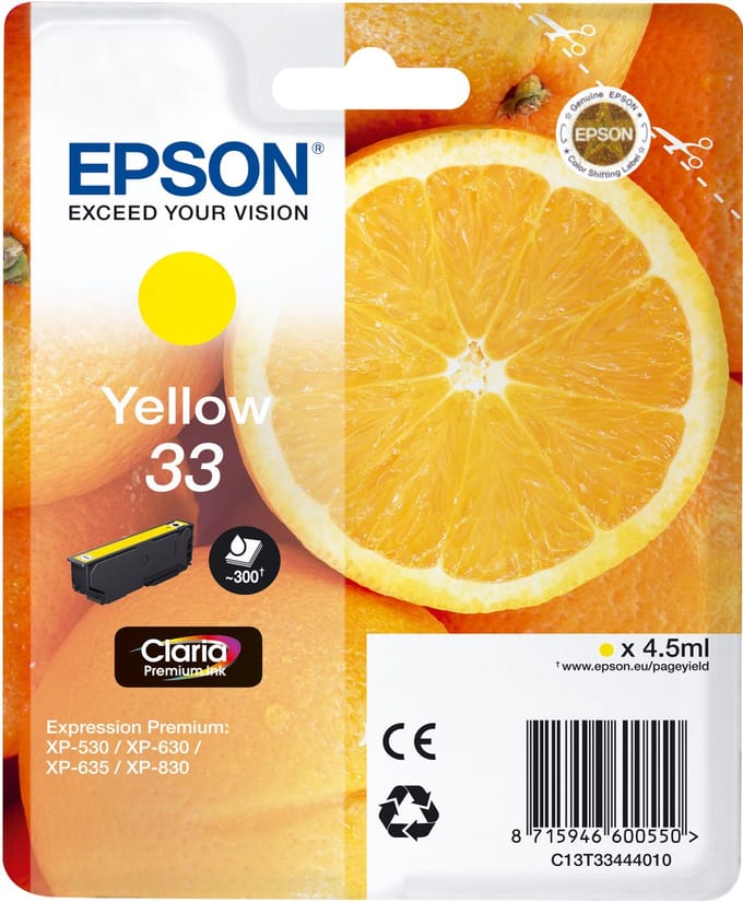EPSON Cartouche Oranges Ink Claria Premium Yellow