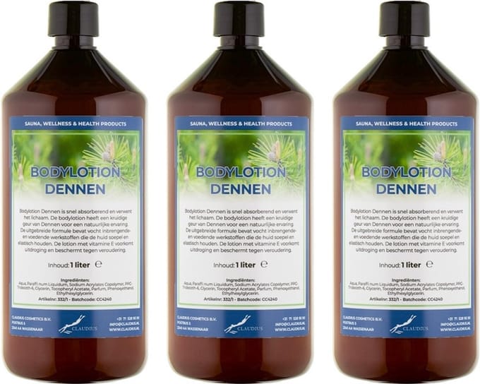 Bodylotion Dennen 1 Liter - set van 3 stuks