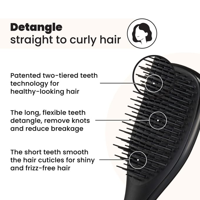 Tangle Teezer The Ultimate Detangler Mini Liquorice Black Mini Borstel Zwart