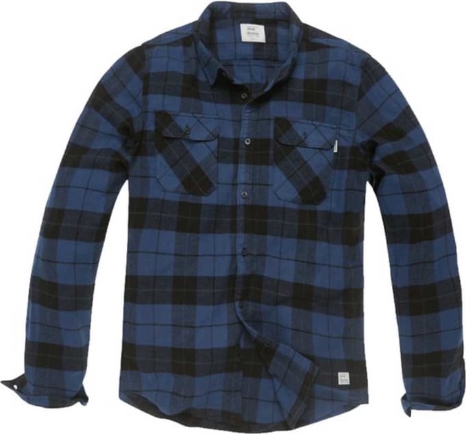 Vintage Industries Sem Flannel Kobalt Check Overhemd Heren