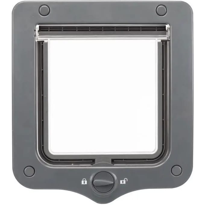 Trixie 2-Way cat flap, 20 × 22 cm Grijs