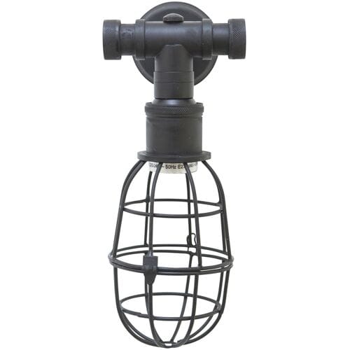 KS Verlichting Messing Wandlamp Sandford Antiek Zwart