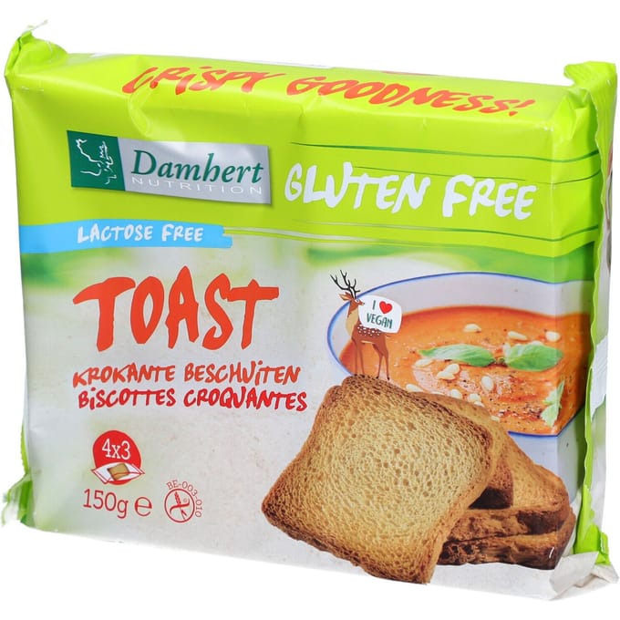 Damhert Gluten Free Toast Lactose 150 Overige