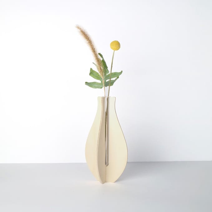By Woom - Bloemenvaasje - Triplex - Hout - Duurzaam - Natuurlijk Product
