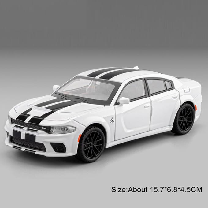 1:32 Lader Challenger Srt Hellcat Auto Speelgoedmodel Pull Back Geluid Licht Sportauto's Metalen Diecast Modellen Voor Kinderen's Edutainment