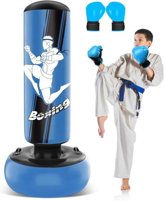 Opblaasbare bokszak 160 cm voor kinderen - Ideaal voor karate en taekwondo