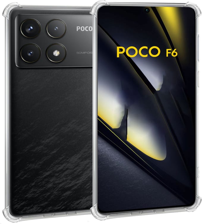 Geschikt voor POCO F6 Pro - Hoesje - Shock Proof Case – Cover Transparant